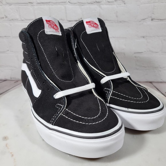Vans Black and White High-Top Athletic Shoes - Picture 11 of 16